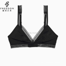 2017 Bonvatt LACE BRALETTE Sujetador triangular, Sujetadores florales transparentes Bralettes, Sujetador triangular de encaje festoneado